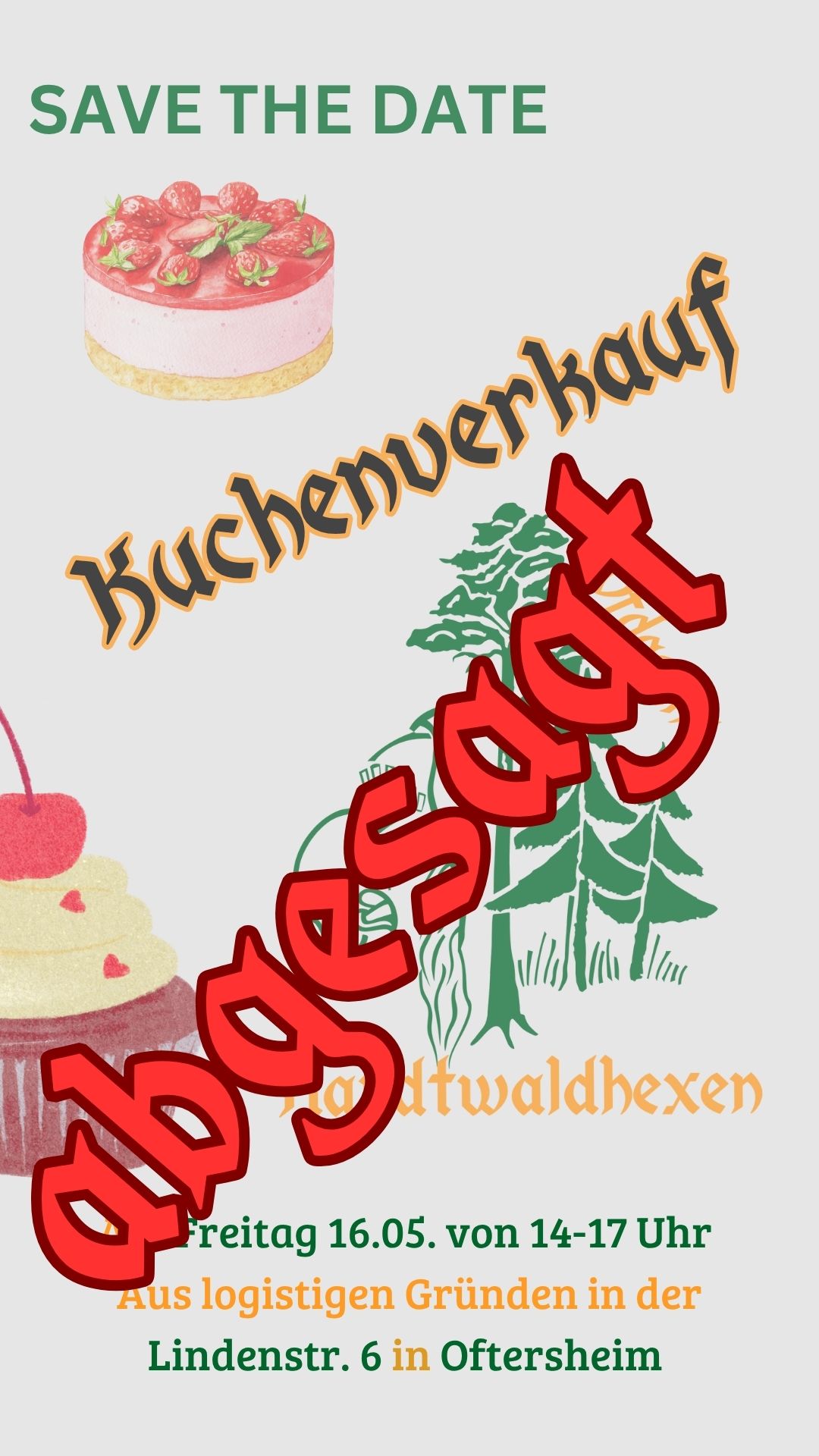 Kuchenverkauf leider abgesagt